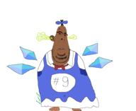 9 anime brown_skin cirno fat full_body meta:tagme number stinky sweating touhou variant:cobson video_game // 1872x1526 // 98.4KB