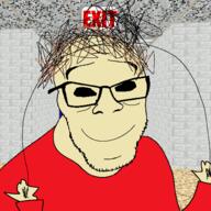 baldis_basics black_eyes brown_hair closed_mouth clothes glasses hair hand happy jump_rope playtime red_shirt smile variant:feraljak video_game white_skin // 1500x1500 // 1.3MB