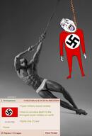 4chan ack gigachad grayscale greentext hanging muscles muscular_male nazism rope soyjak swastika variant:bernd war // 1440x2134 // 272.5KB