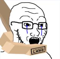 crying glasses hanging nintendo nintendo_labo open_mouth rope soyjak stubble suicide variant:soyak video_game // 817x798 // 91.9KB