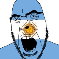 angry argentina country flag glasses open_mouth soyjak stubble sun variant:cobson // 721x720 // 57.9KB