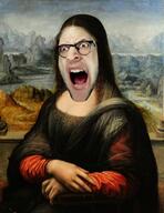 ai_generated glasses mona_lisa open_mouth painting stubble variant:cobson // 487x630 // 385.5KB