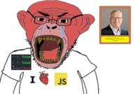 1961 angry animal arm brendan_eich clothes computer crying ear fangs glasses heart i_love javascript july july_4 merge monkey open_mouth programming red_face science soyjak stubble subvariant:science_lover technology teeth tshirt variant:markiplier_soyjak variant:monkeyjak yellow_teeth // 2352x1644 // 3.0MB