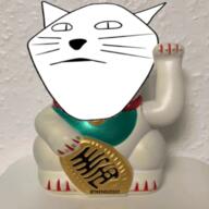 animal animated calarts cat cat_ear ear full_body gif irl maneki_neko redraw snout soyjak variant:impish_soyak_ears waving whisker // 498x498 // 971.3KB