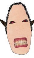 bat black_eyes creepy ear horror no_nose pointy_ears realistic skin teeth variant:cobson // 430x733 // 213.5KB