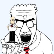 clothes dilbert glasses hair hand holding_object necktie open_mouth perro_hold soyjak suit variant:el_perro_rabioso // 1628x1628 // 550.2KB