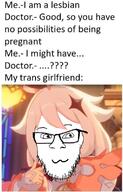 anime anime_female female genshin_impact hand lesbian neutral pink_hair pregnant pussymouth reddit sad text tranny transbian variant:feraljak // 719x1124 // 86.4KB