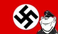 clothes ear flag hat nazism service_cap skull smile soyjak stubble swastika uniform variant:impish_soyak_ears // 1477x867 // 201.3KB