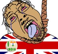 bloodshot_eyes british brown_skin crying england hanging i_love_india open_mouth rope shitskin soyjak suicide tongue united_kingdom variant:bernd // 768x719 // 73.4KB