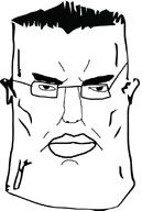 angry glasses rage_comic son_i_am_disappoint soyjak subvariant:chudjak_front thick_eyebrows variant:chudjak // 736x1094 // 76.6KB
