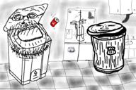 a24_slowburn bbc can chad coca_cola dildo drawn_background fridge glasses kitchen open_mouth queen_of_spades redraw smile soyjak stubble subvariant:nucob trash_can variant:a24_slowburn_soyjak variant:cobson // 900x600 // 2.1MB