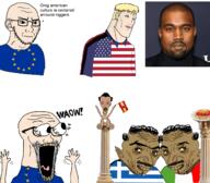 amerimutt brown_skin chad closed_mouth column concerned country ear europe european european_union eyes_popping flag glasses greece hand hands_up italy judaism kanye_west somali soyjak spain stubble tongue united_states variant:classic_soyjak variant:waow waow white_skin yellow_hair // 1600x1400 // 281.8KB
