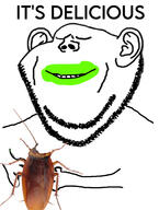 closed_eyes cockroach ear eating holding_object smile text variant:impish_soyak_ears // 1125x1488 // 221.1KB
