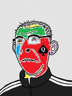 balding bbc biting_lip colorful ear glasses jumpsuit ms_paint queen_of_spades subvariant:hornycarter sweater variant:carterjak // 556x742 // 122.5KB
