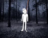 animated arm closed_eyes crying forest hand hanging irl_background leg oe_cake rope soyjak subvariant:wholesome_soyjak suicide variant:gapejak // 600x472 // 940.1KB