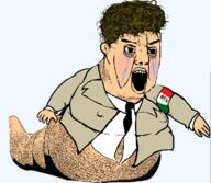 animal arm clothes country crying ear flag full_body hair hand latinx leftypol mexican_twink mexico nazism necktie obese open_mouth pol_(4chan) snail soyjak transparent variant:chudjak // 741x644 // 117.9KB