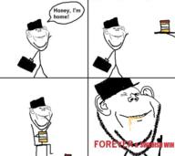 briefcase clothes comic ear forever_alone hat honey open_mouth rage_comic smile soyjak stubble swedish_win teeth thumbs_up top_hat variant:impish_soyak_ears wink // 500x446 // 129.2KB