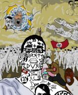 adolf_hitler angry arm art benito_mussolini black_skin blowjob brainlet bwc celtic_cross chudjak_brothers classical_art_parody closed_mouth clothes cloud cross crown drawn_background ear flag flying full_body gem glasses god hair hand iron_cross leg looking_at_you multiple_soyjaks mustache nazi_salute nazism neutral nsfw open_mouth penis purple_hair roman_salute schutzstaffel selfie sky sleeveless_shirt smile smug sonnenrad soyjak stubble subvariant:chudjak_front swastika tattoo text tongue total_nigger_death tranny variant:chudjak variant:cobson variant:gapejak variant:impish_soyak_ears variant:nojak variant:unknown white_lives_matter yellow_teeth // 1284x1575 // 1.3MB