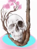 ai_generated cherry_blossom dead hanging painting rope skull stable_diffusion suicide tranny variant:bernd // 510x664 // 460.7KB