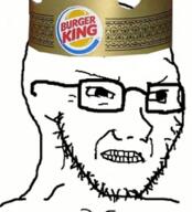 burger_king clothes concerned crown glasses gritting_teeth hat king soyjak stubble variant:classic_soyjak // 245x270 // 80.5KB