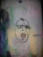 angry gem glasses graffiti irl open_mouth soyjak stubble text traditional_media variant:cobson // 3024x4032 // 1.1MB
