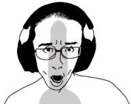 balding eclipsegameplays glasses hair headphones nsfw open_mouth penis shadow soyjak variant:unknown youtuber // 698x557 // 106.2KB