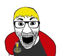 badge clothes glasses nate open_mouth soyjak soyjak_party variant:el_perro_rabioso yellow_hair // 427x400 // 24.1KB