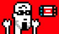 animated arm glasses hand hands_up nft nintendo nintendo_switch open_mouth pixel_art soyjak stubble variant:unknown video_game // 560x320 // 6.3KB
