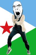 angry animated country dance djibouti flag flag:djibouti full_body gangnam_style glasses irl open_mouth soyjak star star_(symbol) stubble variant:cobson // 300x460 // 499.8KB