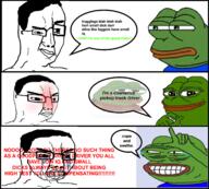 angry bloodshot_eyes crying distorted frog glasses greentext hair pepe red_face smile smug soyjak speech_bubble text truck variant:chudjak vehicle // 1764x1586 // 1.5MB