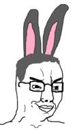 bugs_bunny bunny_ear cartoon closed_mouth glasses grey_hair hair rabbit rabbit_ear smile smirk smug soyjak variant:chudjak // 360x645 // 30.9KB