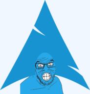arch_linux blue_skin clenched_teeth clothes glasses hat linux stubble variant:feraljak wrinkles // 1200x1252 // 186.7KB