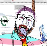4chan anime apple_(company) bloodshot_eyes clothes crying dead flag g_(4chan) gay github glasses hair hanging rope soyjak stubble suicide technology text tongue tranny variant:bernd variant:unknown // 1125x1097 // 1.0MB