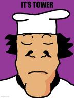 chef closed_eyes closed_mouth clothes hair hat imgflip.com its_over mustache peppino_spaghetti pizza_tower pun redraw soyjak text variant:markiplier_soyjak white_skin // 500x666 // 42.3KB