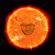 angry animated blood fire glasses mustache shaking soyjak star stubble sun variant:feraljak vein // 900x900 // 6.4MB