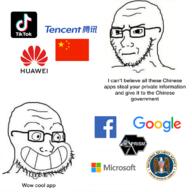 calarts china concerned country facebook flag frown glasses google grin huawei microsoft nsa prism smile so_true soyjak stubble tencent text tiktok variant:soyak // 717x717 // 204.9KB