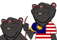 2soyjaks arm clothes county ear flag grey_skin hand malaysia pink_skin rat smile soyjak stubble tail tshirt variant:impish_soyak_ears // 2100x1500 // 563.0KB