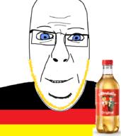 alcohol aryan beer blond blue_eyes drink germany looking_at_you soda soyjak subvariant:nucob variant:cobson // 802x901 // 166.4KB