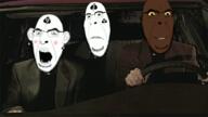 3soyjaks animated bbc biting_lip black_skin blush car dance distorted driving ear earring gif glasses nose_piercing open_mouth painted_nails queen_of_spades smile smug soyjak stubble tattoo variant:cobson yellow_teeth // 500x281 // 494.6KB