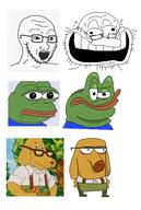 arthur dog frog glasses green_skin janny open_mouth pepe pizza_tower soyjak stubble style_emulation suspenders variant:soyak video_game // 404x599 // 136.9KB