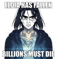 a_(4chan) anime attack_on_titan brown_hair closed_mouth clothes eldia eren fascism glasses hair impact_font jacket meme meta:tagme millions_must_die subvariant:chudjak_front the_west_has_fallen variant:chudjak // 2046x2112 // 301.3KB