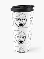 glasses merchandise mug open_mouth soyjak stubble variant:soyak // 750x1000 // 57.1KB