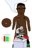 angry bbc bloodshot_eyes brown_skin chud closed_mouth clothes full_body glasses graph magnifying_glass meta:tagme mustache naked nigger nsfw penis small_penis spade speech_bubble tbp variant:chudjak // 1258x1911 // 410.7KB