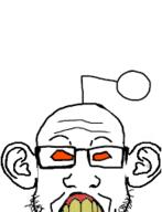 animated antenna clenched_teeth ear glasses glitch orange_eyes reddit soyjak stubble thumbnail_glitch variant:markiplier_soyjak yellow_teeth // 194x254 // 1.2MB
