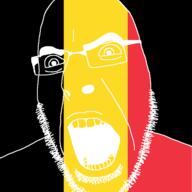 angry belgium country flag glasses open_mouth soyjak stubble variant:cobson // 721x720 // 11.5KB