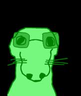 animal dog glasses glowie green green_skin snout soyjak variant:dogjak whisker // 684x806 // 10.5KB