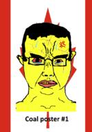anger_mark asian canada canadian coal country crying ear flag glasses hair red_ryes soyjak subvariant:chudjak_front text variant:chudjak yellow yellow_skin yellow_teeth // 600x860 // 70.0KB