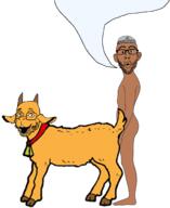 2soyjaks anal_penetration bell brown_skin clothes ear full_body glasses goat hat horn islam meta:tagme naked nsfw open_mouth rape sex soyjak stubble text variant:goatjak variant:nojak zoophile // 1269x1554 // 226.6KB