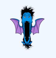 angry bat blue_skin glasses golbat hair kanto nintendo open_mouth pokemon soyjak stretched_mouth stubble teeth variant:markiplier_soyjak video_game wing // 1898x1987 // 357.8KB