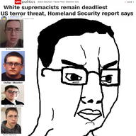 closed_mouth glasses hair irl mass_shooter news shooter soyjak text variant:chudjak white_supremacist // 2000x2000 // 444.3KB
